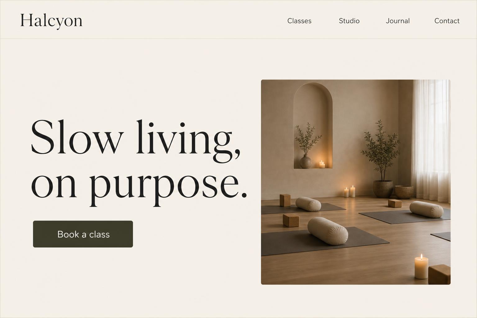 Halcyon Studio website preview