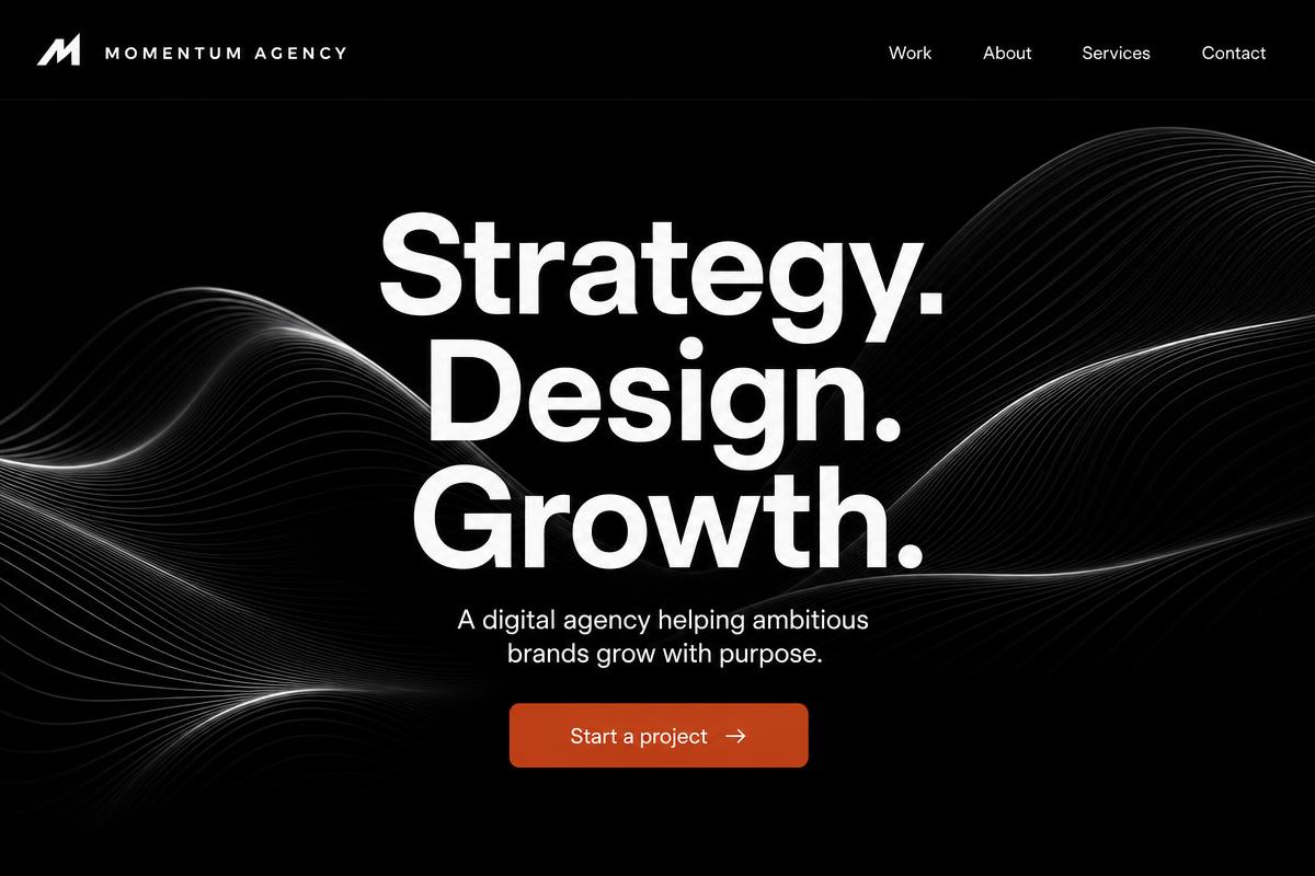 Momentum Agency website preview